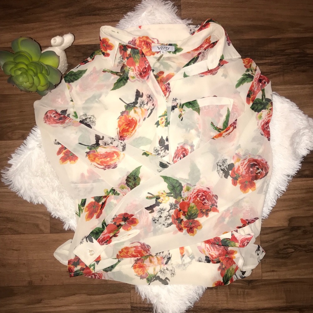 Laundry Room Long-Sleeve Floral Blouse for Fall